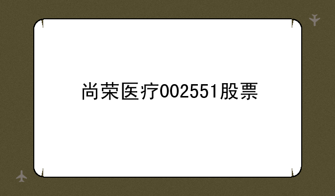 尚荣医疗002551股票