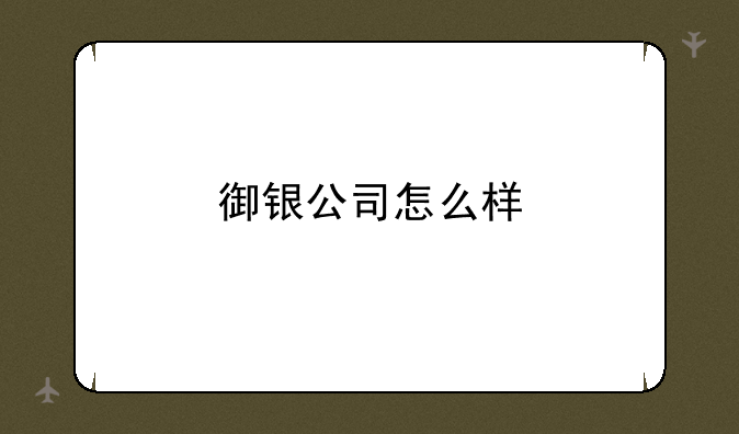 御银公司怎么样