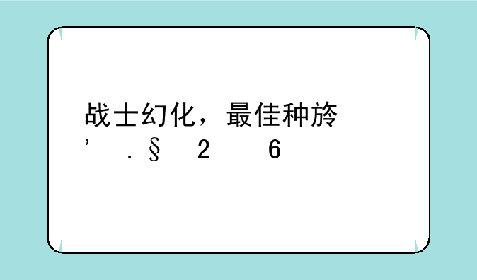 战士幻化，最佳种族选择指南