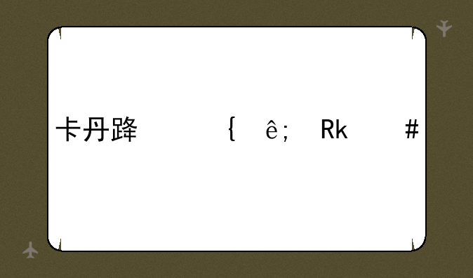卡丹路属于甚么档次