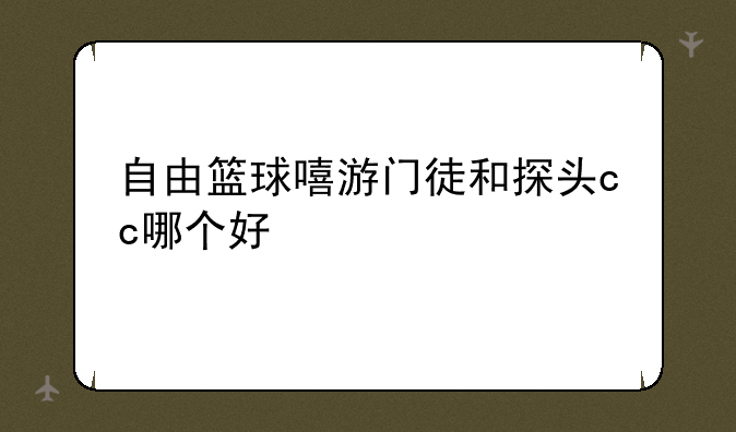 自由篮球嘻游门徒和探头cc哪个好